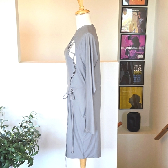 🏷️SKIMS One Shoulder Tie BodyCon Dress Chrome 3X - Picture 8 of 14